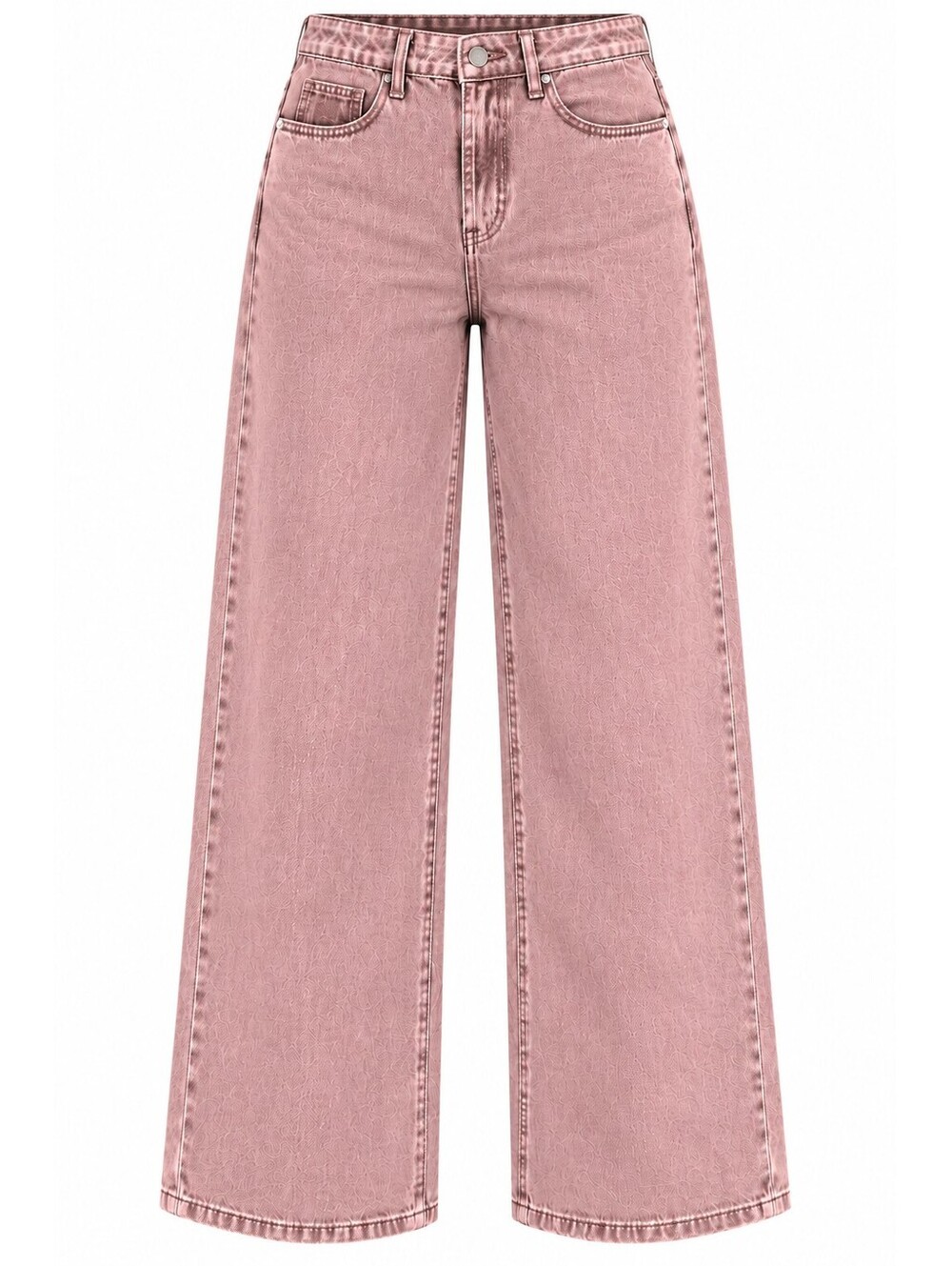 NWT Mauve Pink High Rise Wide Leg Jeans Vintage Wash Denim